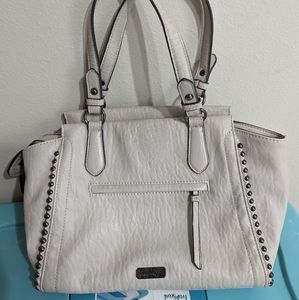 Jessica Simpson Leather Studded Grey Shoulder Bag